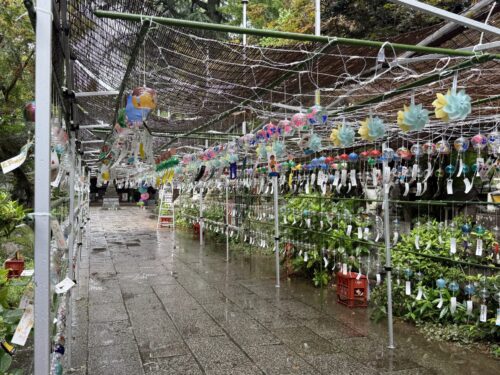 風鈴が並ぶ参道
