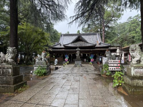 参道を拝殿へ向かって歩く