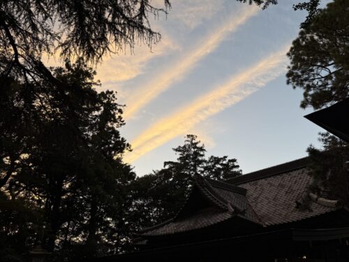 夕日と雲