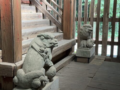 安房神社 狛犬（明治）