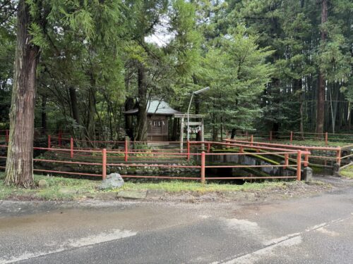安房神社の水神社と池